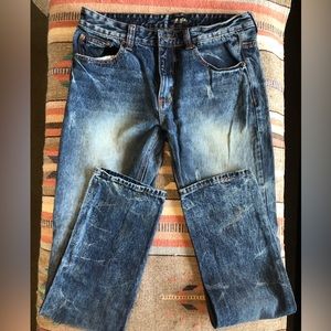 Mens Black Premium Brand Size 32/34 Blue Jeans